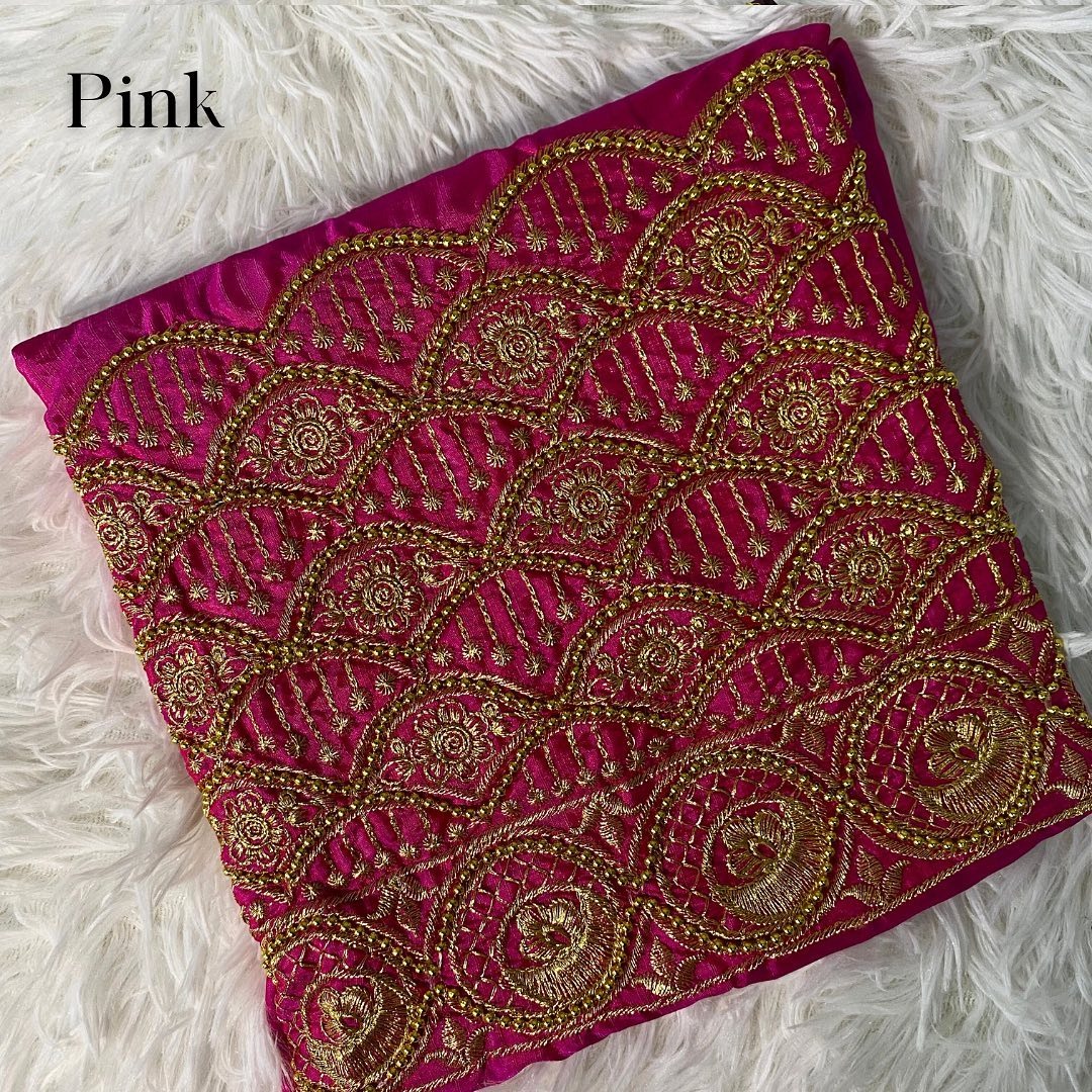 Red Aari Blouse Material